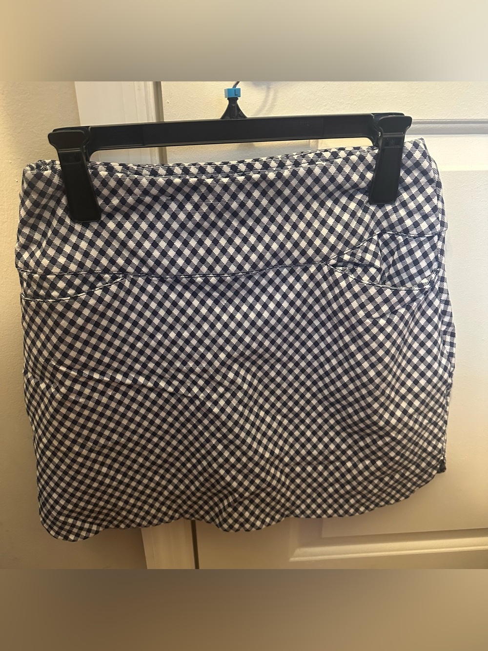 Lady Hagen Navy and White Gingham Checkered Skort